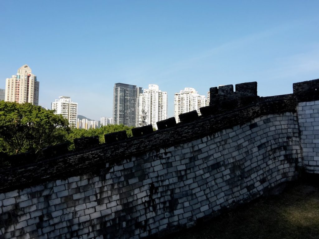 Kiinan muurin pienoismalli Shenzhenissä