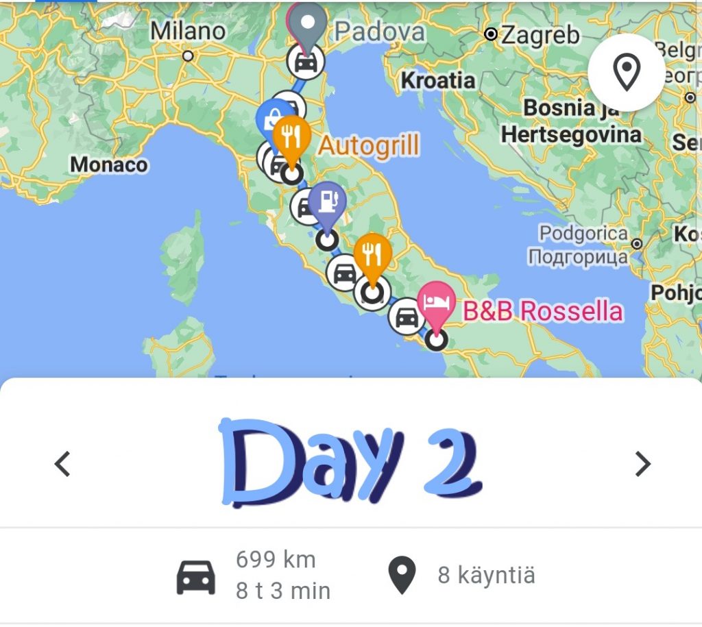 Road trip Italia Day 2
