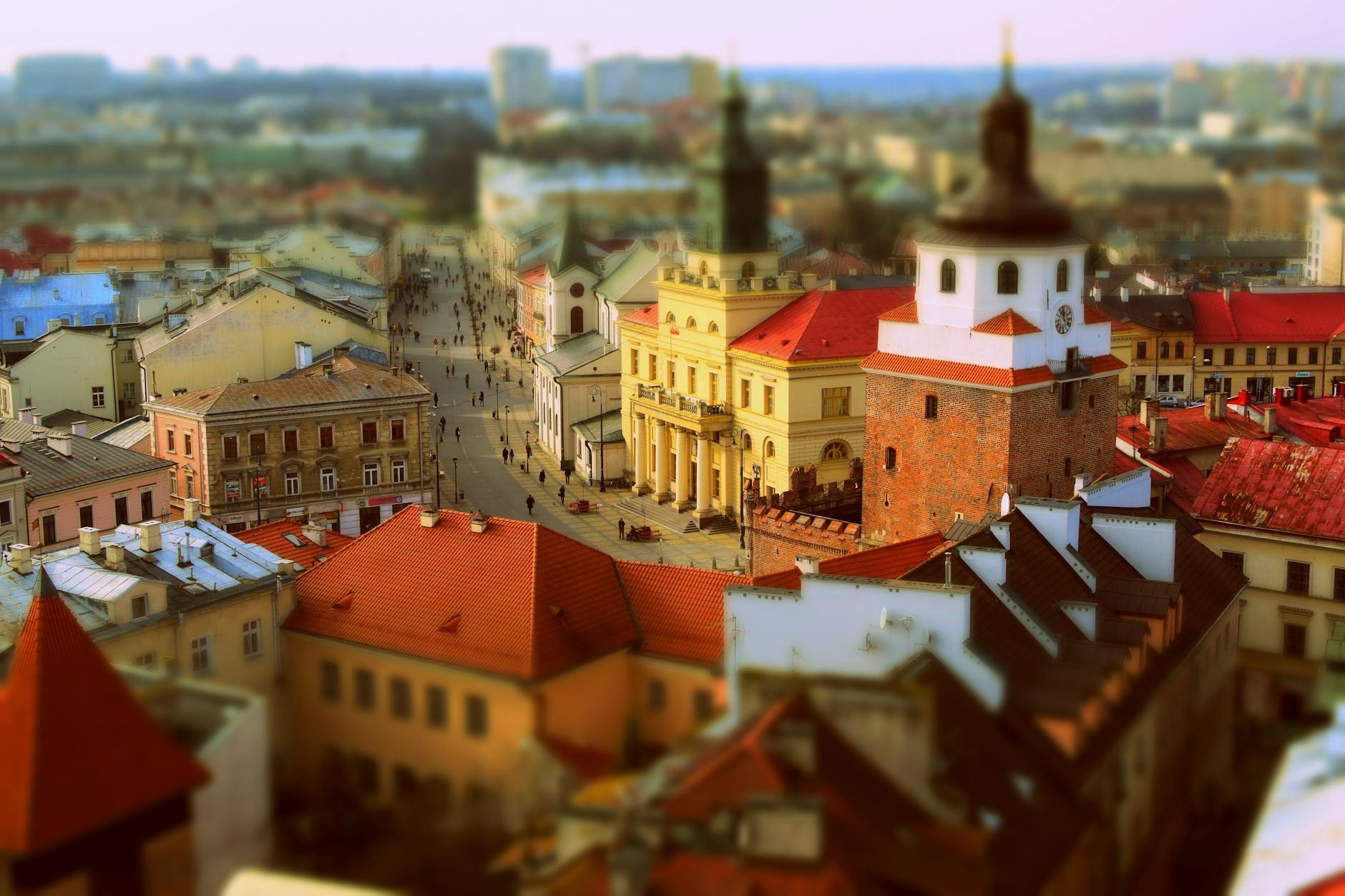 a view of the old town in lublin poland