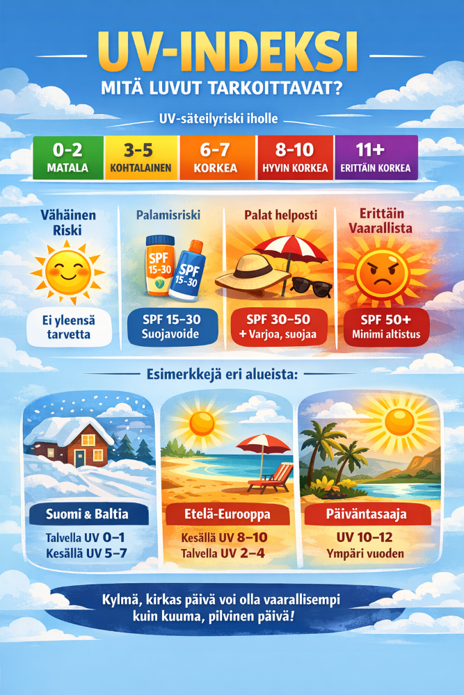UV-indeksi
Infografiikka: ChatGPT